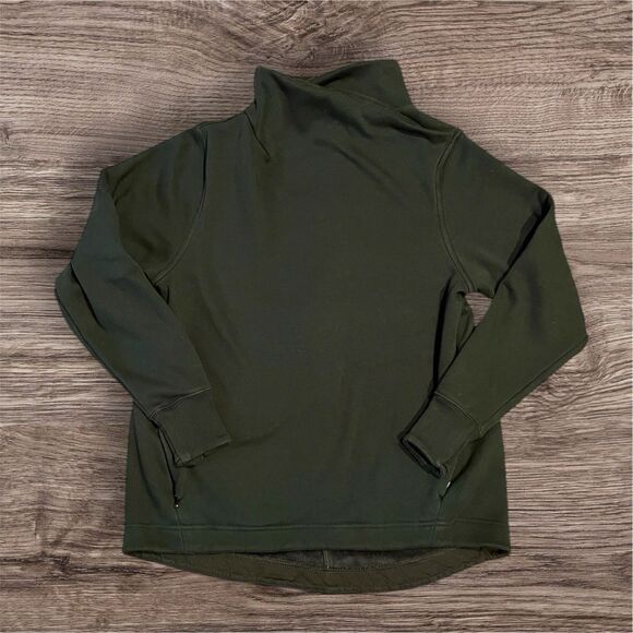 Athleta Cozy Karma Twist Neck Sweatshirt Seaweed Snack Womens Size Medium - Picture 4 of 8